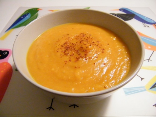 spicy pumpkin soup with ginger and coconut